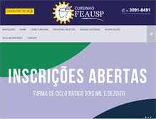 Tablet Screenshot of cursinhofeausp.com.br
